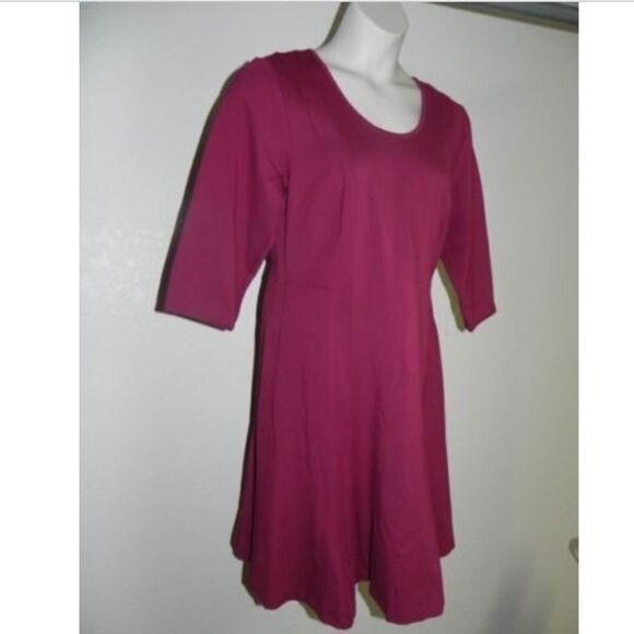 MYNT 1792 Dress Burgundy Plus Size 14W Womens NWT - Picture 2 of 4